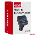 FM vysielač 2×USB-A 1×USB 12V 24V AMiO-04649