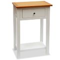 vidaXL Odkladací stolík 50x32x75 cm, dubový masív