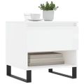 vidaXL Konferenčné stolíky 2 ks lesklé biele 50x46x50 cm kompoz. drevo