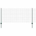 vidaXL Zvarené pletivo s podperami 50 x 1 m PVC potiahnutá oceľ Zelená
