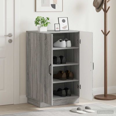 vidaXL Skriňa na topánky HOORN 59,5 x 39,5 x 87 cm Kompozitné drevo