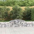 vidaXL Oblúkový gabiónový kôš 2 ks 300x30x40/60 cm pozinkované železo