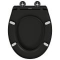 vidaXL WC sedadlo Čierna 47 x 37 x 4 cm Duroplast