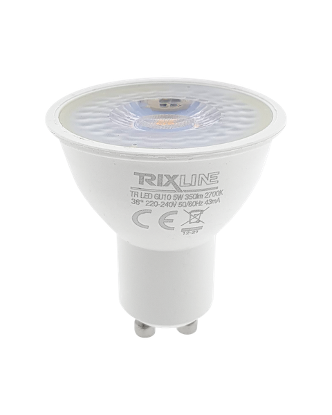 LED žiarovka Trixline 5W 350lm GU10 2700K teplá biela