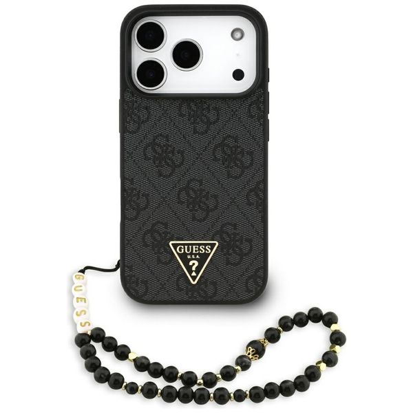 Obal Guess 4G Strap Triangle Logo MagSafe pre iPhone 17 Pro čierny