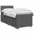 vidaXL Posteľ boxspring s matracom Tmavosivá 90 x 200 cm Látka