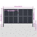vidaXL Záhradná brána z ocele 400x200 cm antracitová