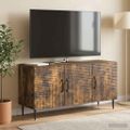 vidaXL TV skrinka Dymový dub 99 x 34,5 x 50 cm Kompozitné drevo