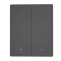 Inteligentný WiFi nástenný spínač SONOFF M5-2C-80 (2-kanálový, do rámu, grafitový)