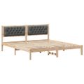 vidaXL Rám postele Tmavo šedá 160 x 200 cm Masívne borovicové drevo