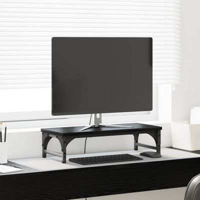 vidaXL Stojan na monitor Čierny dub 55 x 23 x 14 cm Kompozitné drevo