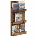 vidaXL Regál na časopisy Staré drevo 51 x 11 x 102 cm Kompozitné drevo