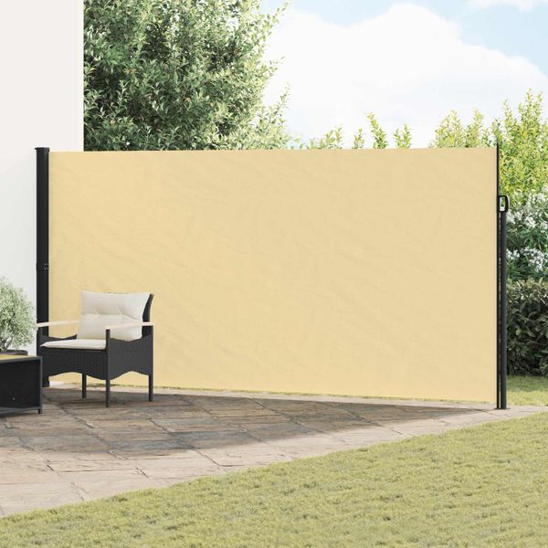 vidaXL Retračná bočná markíza Piesková 500 x 220 cm Polyester