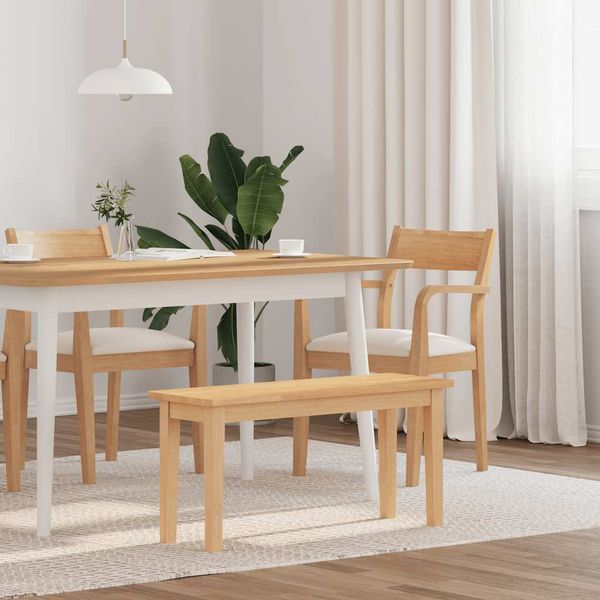 vidaXL Lavica 90 cm z masívneho dreva Guma