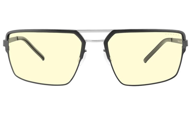 GUNNAR kancelárske/hermé okuliare PINNACLES ONYX-SILVER jantárové sklá BLF 65 GUNNAR focus