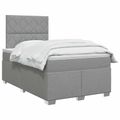 vidaXL Posteľ boxspring s matracom Svetlosivá 120 x 190 cm Látka