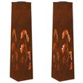 vidaXL Solárne LED svetlo na chodník 2 ks Teplá biela 18 x 18 x 80 cm