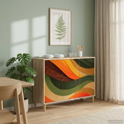 vidaXL Servírovacia skriňa BONN Sonoma 102 x 33 x 75 cm