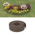 vidaXL Záhradné obruby 4 ks hnedé 10 m 15 cm polyetylén