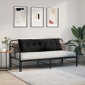 vidaXL Poduška na chrbát Čierna 160 x 50 cm Kordúrová tkanina
