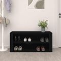 vidaXL Regál na topánky čierny 100x35x45 cm spracované drevo