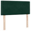 vidaXL Posteľný rám boxsping s matracom tmavozelený 90x210 cm zamat