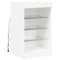 vidaXL Komoda s LED svetlami biela 41x37x67 cm