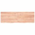 vidaXL Stolová doska bledohnedá 180x60x(2-4) cm ošetrený masívny dub