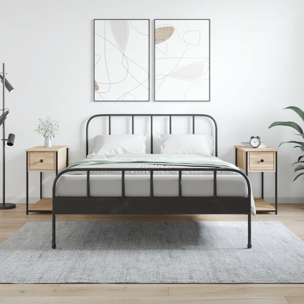 vidaXL Nočné stolíky 2 ks dub sonoma 30x60x60 cm kompozitné drevo