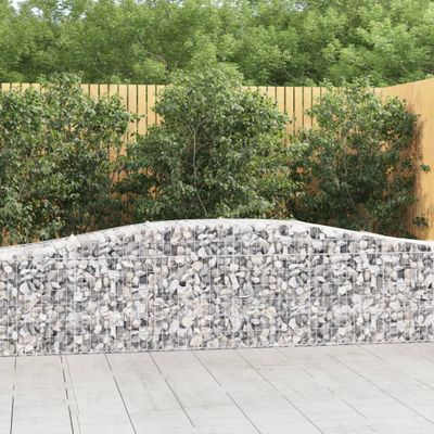 vidaXL Oblúkový gabionový kôš 9 ks 400x50x60/80 cm pozinkované železo