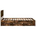 vidaXL Rám postele Údený Dub 135 x 190 cm Konštruované drevo