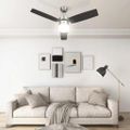 vidaXL Stropný ventilátor so svetlom a ovládačom 108 cm, tmavohnedý