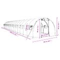vidaXL Fóliovník s oceľovým rámom zelený 54 m² 18x3x2 m