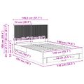 vidaXL Posteľový rám s úložným priestorom a čelom Biela