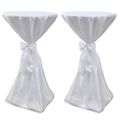 Biely návlek na stôl so stuhou, 70 cm, 2 ks