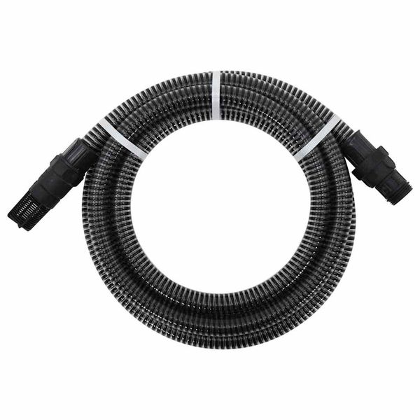 vidaXL Odsávacia hadica s PVC spojkami, čierna 1" 4 m, PVC