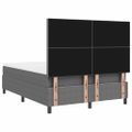 vidaXL LED box s pružinami Svetlo šedá a biela 140 x 200 cm