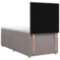 vidaXL Posteľ boxspring s matracom Sivohnedá 80 x 200 cm Látka