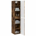 vidaXL Závesná kúpeľňová skriňa Dymový dub 33 x 34,5 x 160 cm