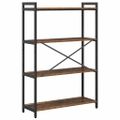 vidaXL Regál na knihy 80 x 30 x 120 cm Kompozitné drevo Staré drevo