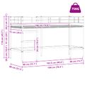 vidaXL Rám poschodovej postele pre deti Biela 75 x 190 cm Oceľ