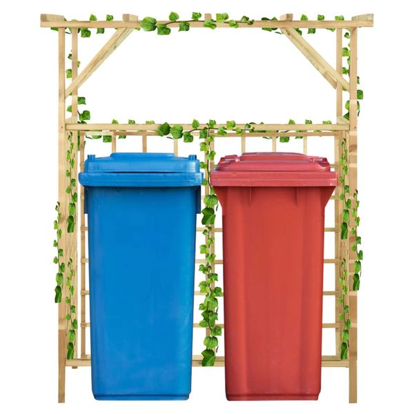 vidaXL Záhradná pergola pre dva koše impregnovaná borovica