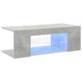 vidaXL TV skrinka s LED svetlami betónová sivá 90x39x30 cm