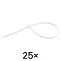 Stahovací páska 450×7,6 mm, biela, balenie 25 ks / EMOS A2858