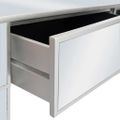 vidaXL Zrkadlový konzolový stolík, MDF a sklo 106,5x38 x76,5 cm
