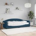 vidaXL Denná posteľ s matracom modrá 80x200 cm zamat