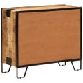 vidaXL Komoda 80x31x66 cm masívne surové mangovníkové drevo a kov