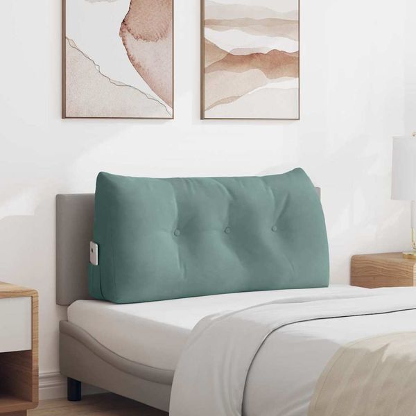 vidaXL Poduška na chrbát Morská zelená 100 x 24 x 50 cm Zamat