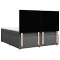 vidaXL Boxspring posteľ s matracom tmavosivá 200x200 cm látka