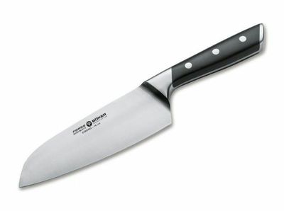Böker Manufaktur 03BO502 Forge Santoku kuchynský nôž 16 cm, čierna, plast ABS